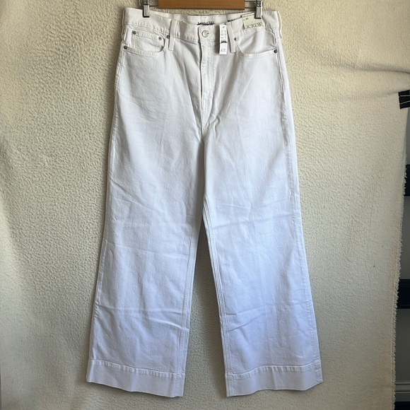 J Crew Wide-leg denim trouser in white Womens Size 31 - Picture 2 of 12